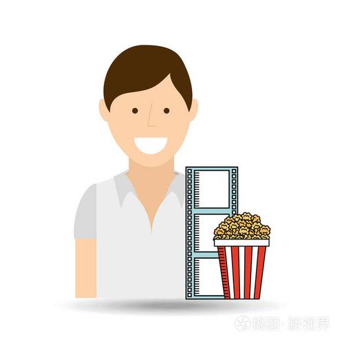 幸福的女人卡通电影院爆米花