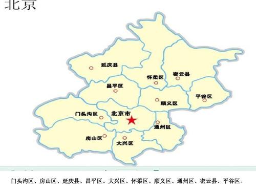 门头沟区,房山区,延庆县,昌平区,大兴区,怀柔区,顺义区,通州区,密云县
