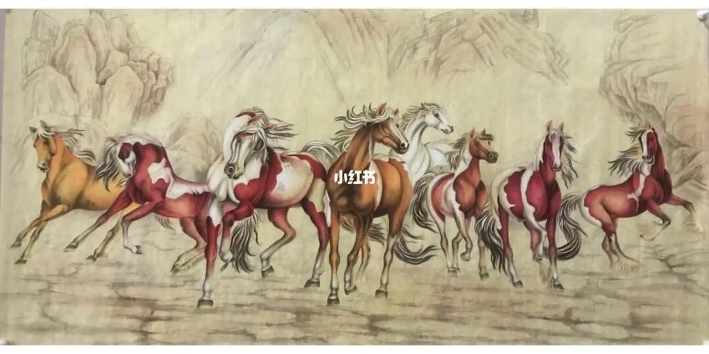 八骏图_国画_绘画_文化_绘画