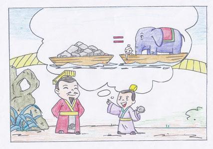 用曹冲称象的过程办一副手抄报 手抄报简单又好看