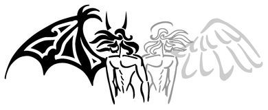 天使恶魔简笔画可爱和图