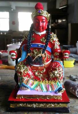 田都元帅 木雕神像 神像定制 田相公 田公元帅 雷海青 30cm