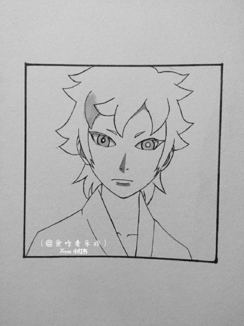 马克笔手绘教程#巳月#火影忍者