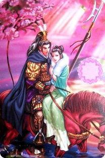 吕布与貂蝉简笔画