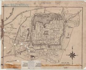 1914年济南城地图,济南地图,济南老地图,民国三年济南街市详图.