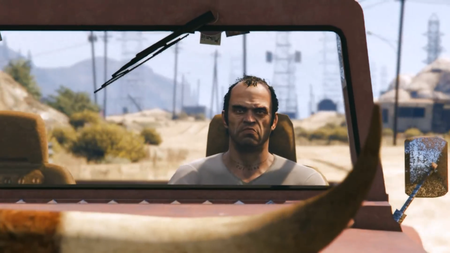 gta5:崔佛与火车的对决,作为一位主角,还没有一头野猪运气好!