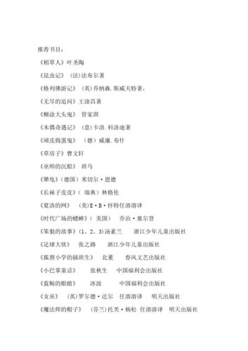 斯威夫特著, 《无尽的追问》王淦昌著 《糊涂大头鬼》 管家琪 《木偶
