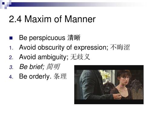 4 maxim of manner   1.