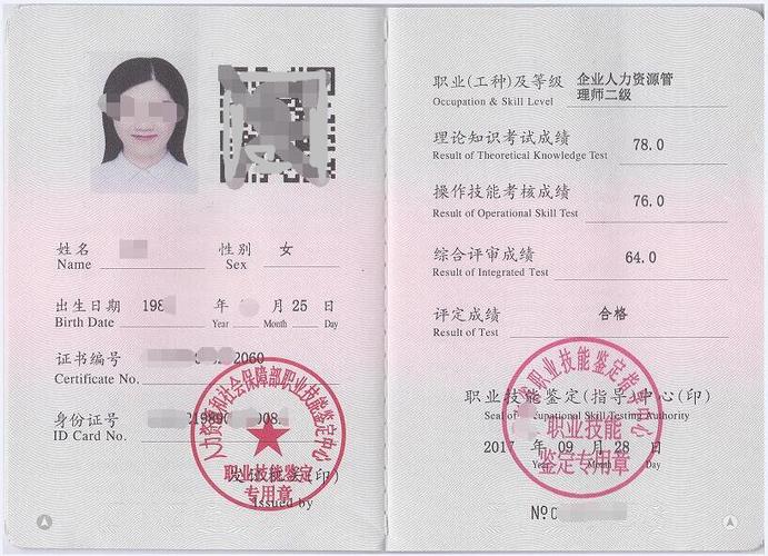 二级人力资源管理师(报名费,教材费,培训费,鉴定费,证书等费用)