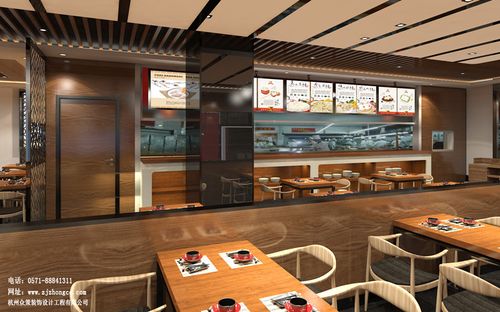 现代简约饺子店效果图-案例详情-杭州工装装修|办公室
