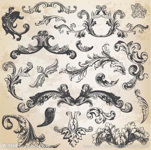 欧式复古花纹