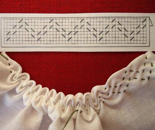 按照图解走线就能打出完美的褶皱喽~这些针法真是大爱呀,喜欢的赶紧