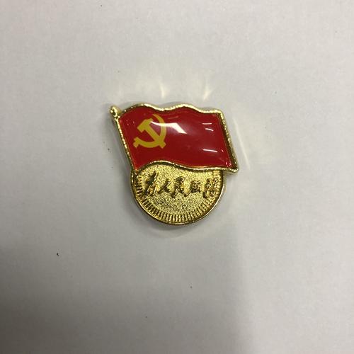 党徽标准型2021年新版胸针磁扣蝴蝶扣团徽吸铁石别针式为人民服务