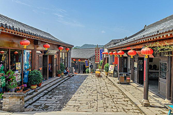 河北石家庄鹿泉土门关小镇街道景观