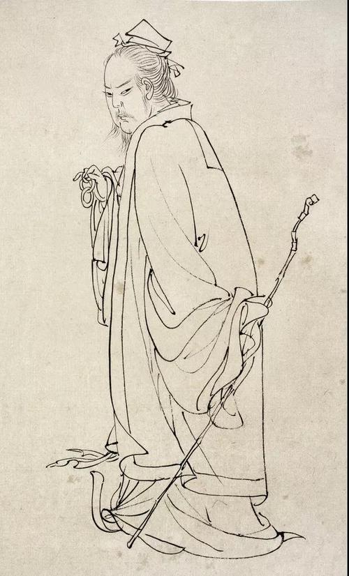 传统白描人物线稿