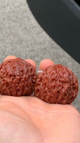 第一对核桃,纯手盘5年绣球狮子头!