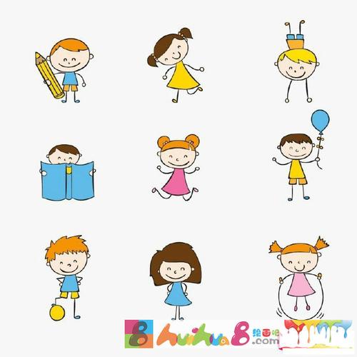 卡通人物简笔画大全,超可爱的小朋友简笔画