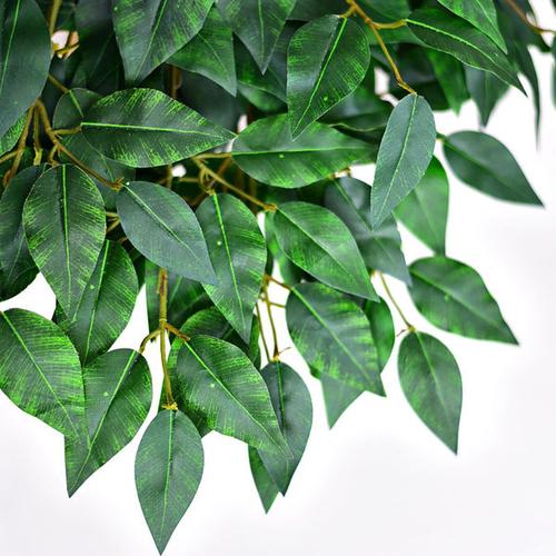 防火阻燃叶子仿真榕树叶塑料假树叶装饰绿叶假树枝工程绿色绿植物