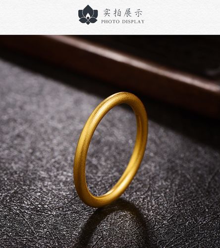 古法黄金戒子女999足金光面素圈传承金手镯实心空心古法金戒指