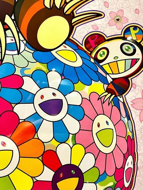 限量300 村上隆带签名 sakura and panda_太阳花_熊猫