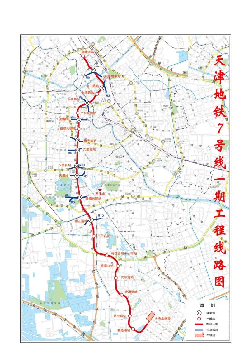 最新消息天津7条地铁线路走向进展来了