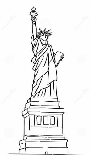 自由女神像简笔画