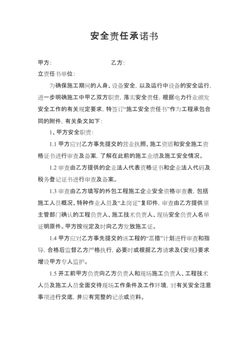 安全生产责任承诺书.doc