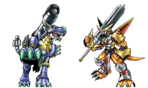 因为人为的干预,加布兽和亚古兽最终进化为胜利暴龙兽和终弩加鲁鲁兽