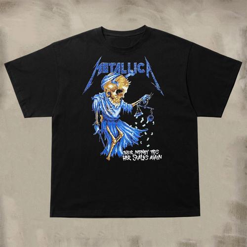 metallica乐队摇滚美式vintage潮牌短袖t恤acdc平克弗洛伊德皇后