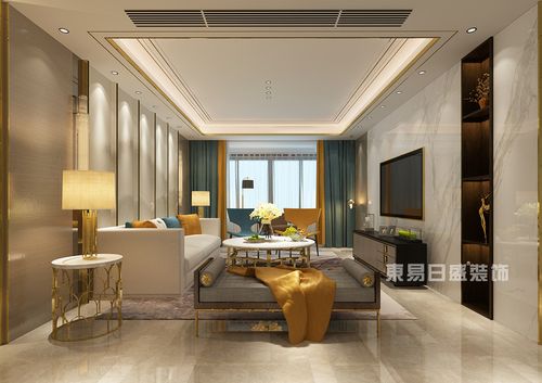 西溪花园港式轻奢风格128㎡平层-东易日盛装修效果图