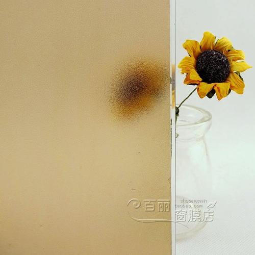 茶色磨砂玻璃贴膜透光不透明浴室移门窗户遮光瓷砖