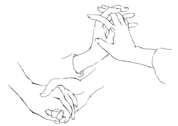 【板绘素材】十指相扣特写线稿_手部_绘画_寻找小红书