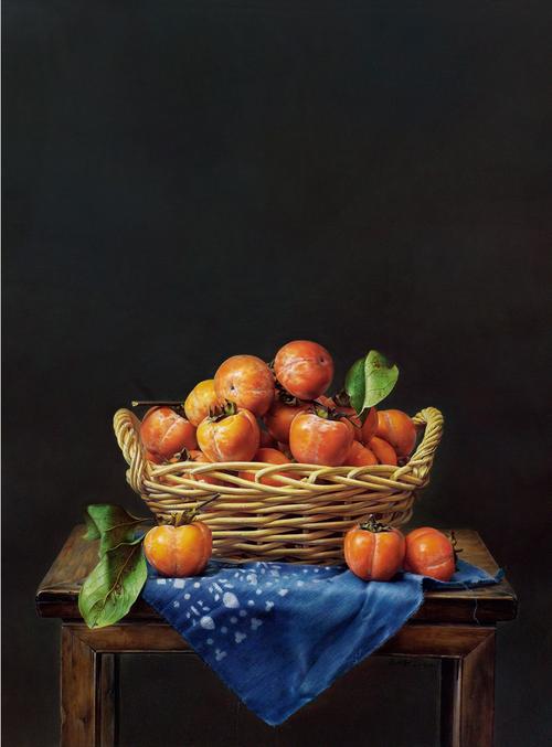 吴峰(b.1983)一筐柿子