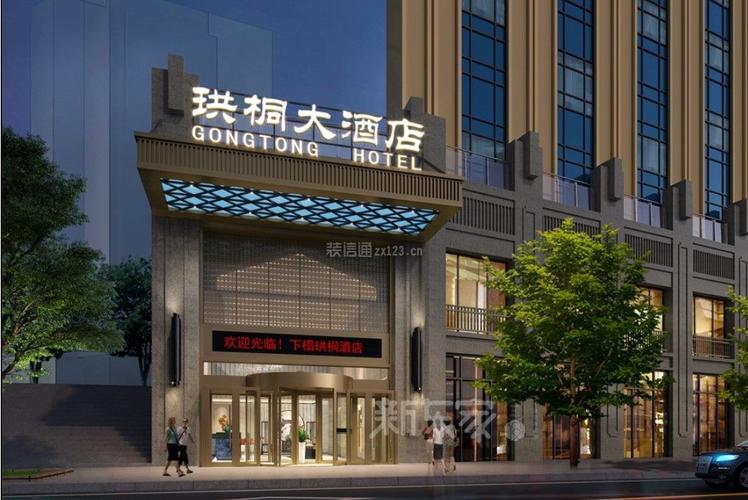 酒店招牌图片 酒店门头装修