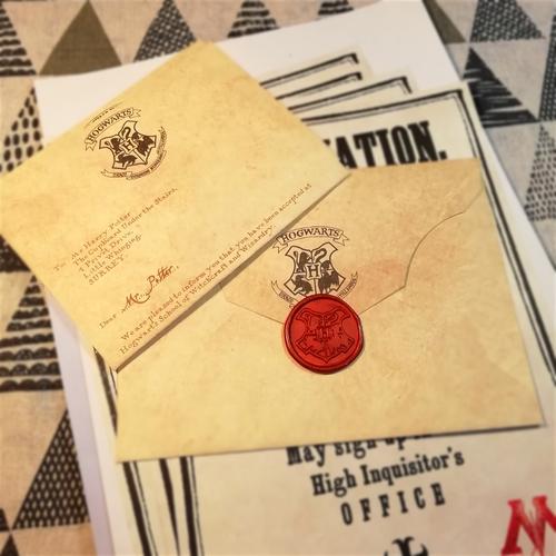 哈利波特活点地图霍格沃茨入学通知书信封通知书哈迷礼物周边