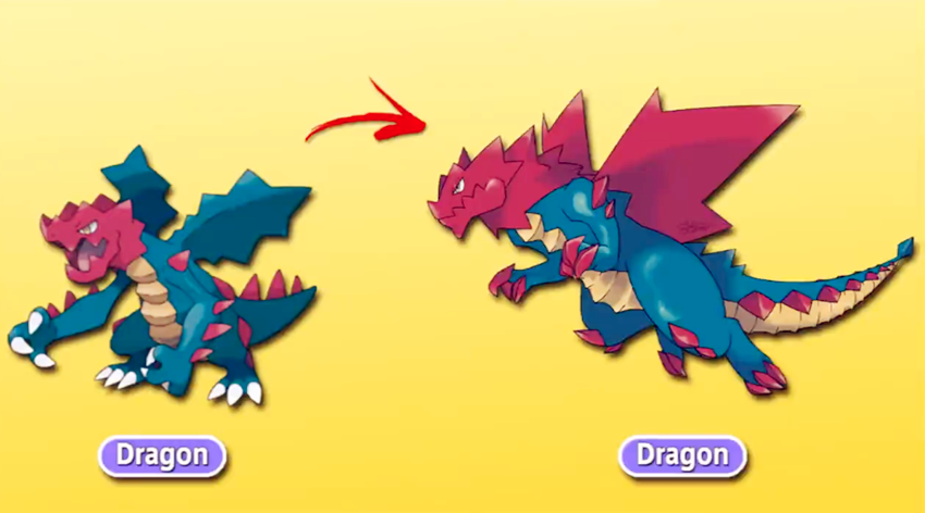 原创当宝可梦获得更多的进化形态赤面龙梦想成真快龙进化比较合理