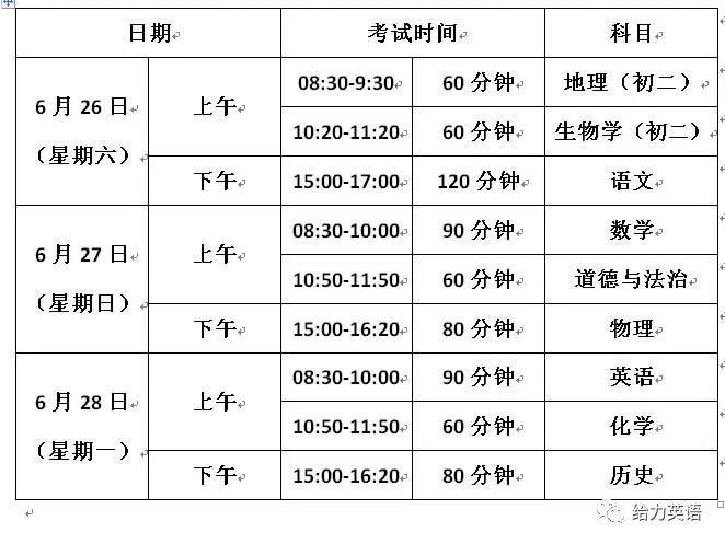 河南中考时间 2021年中考于6月26日-28日举行 2021年中考于6月20