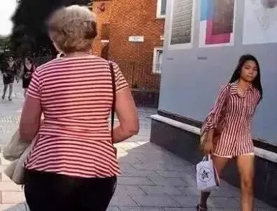 都说撞衫不可怕,谁丑谁尴尬,然而最尴尬的,是身材上不可跨越的鸿沟.