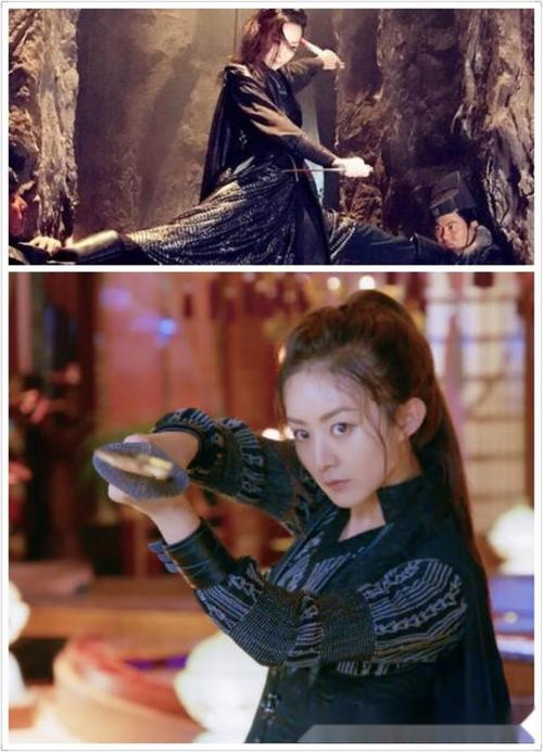 蒙枫英气十足的扮相和星儿的感觉好像,是个冷艳又柔情的女杀手,这很