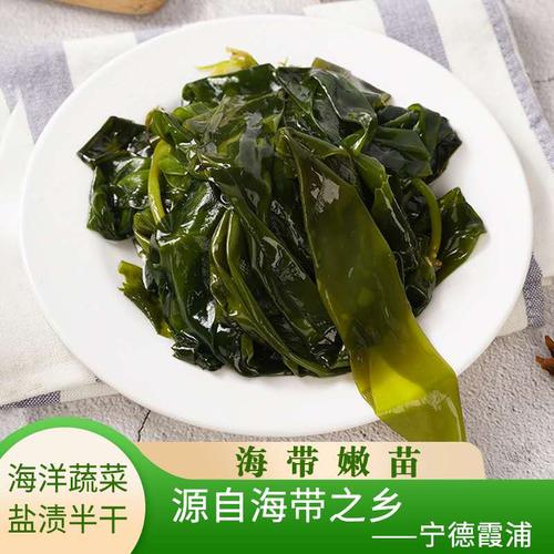 海带苗新鲜盐渍半干霞浦特产海带鲜嫩嫩苗水产海洋蔬菜400g*3