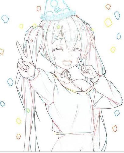 动漫女生铅笔画图片大全图0220漫画人物图片女生素描