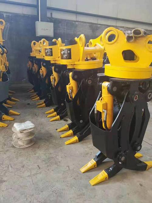 360度液压抓木机夹木器挖掘机前置旋转抓废车抓铁器抓铁器抓石块