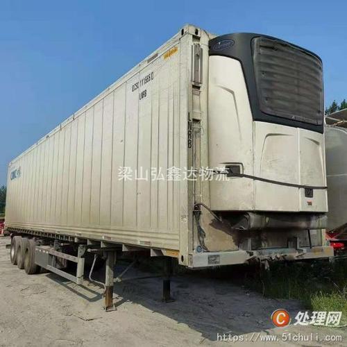 转让18年13.95米轻型骨架 14米二手冷藏柜半挂车 bpw车桥