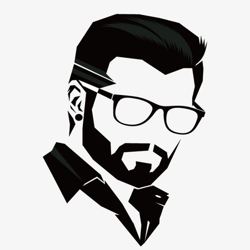 卡通男人头像元素