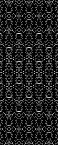 黑白结花纹理雕刻图案系列作品