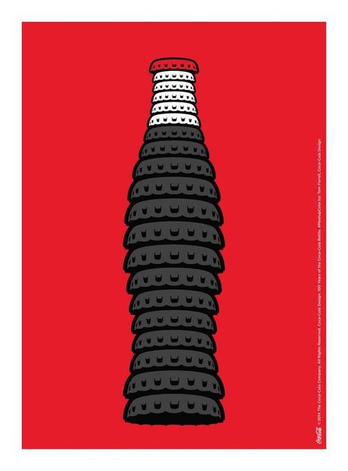 亲吻过去可口可乐经典玻璃瓶100岁海报作品2