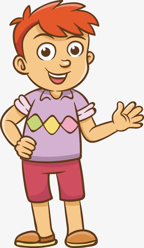 关键词 : 小男生,男孩,卡通人物,说话,介绍,展示