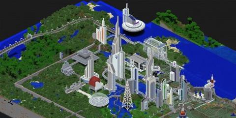 我的世界高科技的生活未来世界都市存档