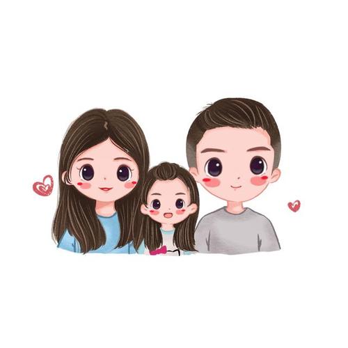 幸福靠自己争取,简单美好的一家三口,四口头像