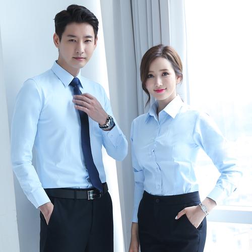 招商银行男士长袖衬衫招行行服工作服招行男士短袖衬衣工装